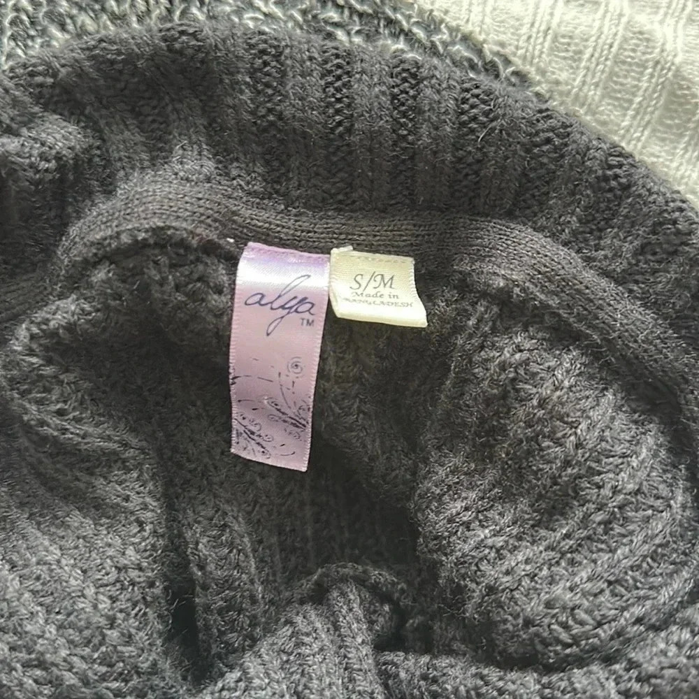 Alya Black And Grey Sweater Sz S/M View 6